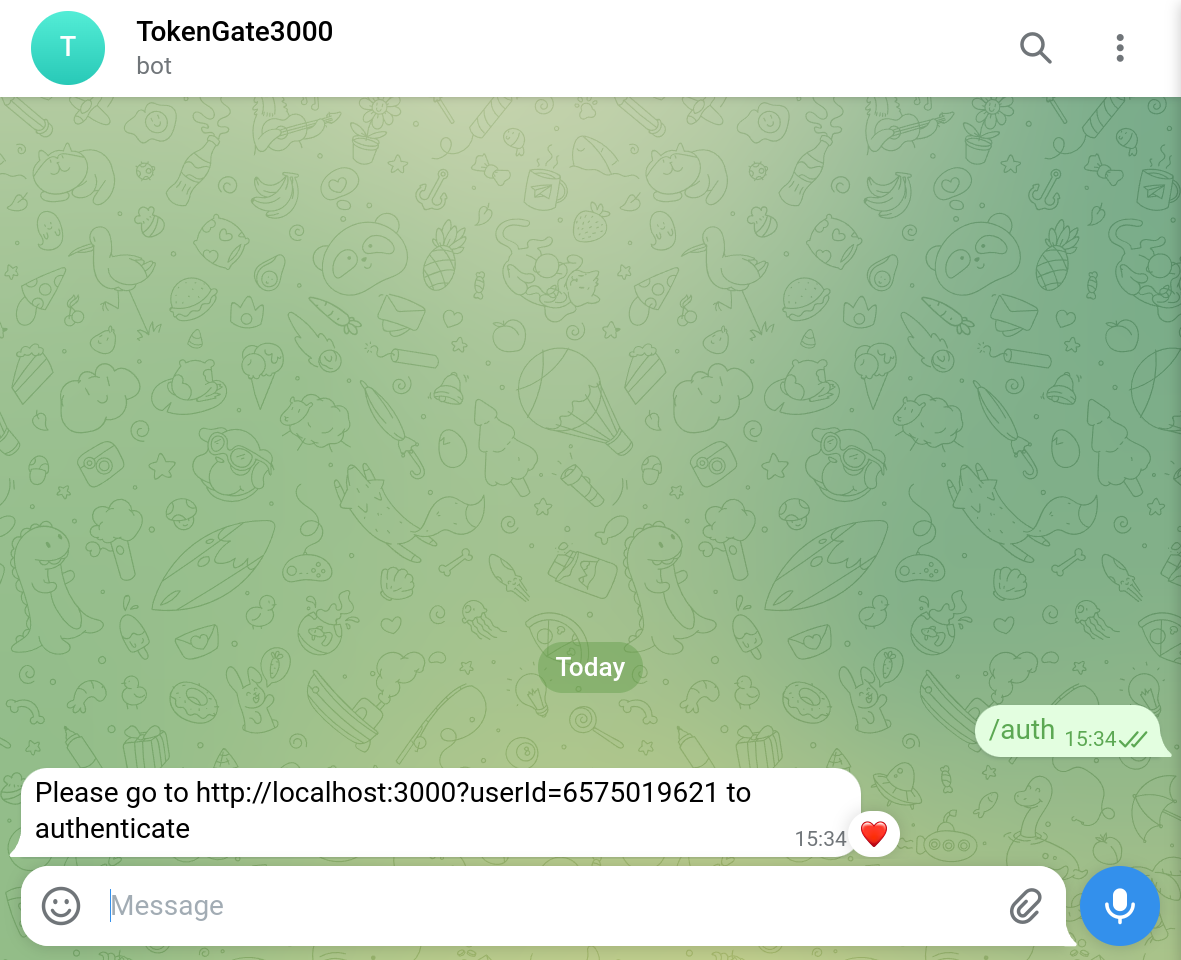 bot auth command